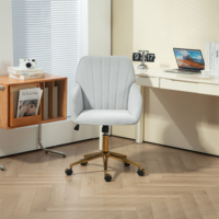Fauteuil roulant pivotant de style minimaliste nordique tabouret réglable en hauteur rembourré en velours avec base en métal pour canapés de salon