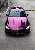 Rollo de Vinilo para Automóviles con Garantía de 8 Años, Color Morado, PET de Alto Brillo, Autoregenerable, Antiarañazos, Rollo de Película para Cambio de Color Automotriz de Carrocería Completa