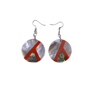 Best Selling Women Fashion Colorful <b>Mother</b> <b>of</b> <b>Pearl</b> Shell <b>Earrings</b> Circle Shape <b>Earring</b> for Birthday Gifts for Her White Abalone - Product Image 1