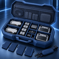 Étui de transport pour drone en EVA personnalisé, grande capacité, avec séparateur réglable, intérieur personnalisé, poignée portable, bandoulière