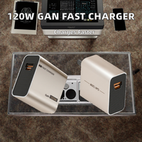 Pengisi Daya GaN 120W Sepenuhnya Kompatibel Tipe-C Pengisian Cepat OTP/OVP untuk Honor OPPO Realme OnePlus Laptop Ponsel