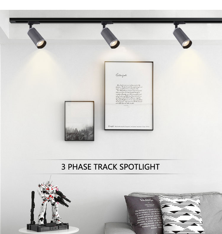 Adjustable Golden LED Ceiling Track Lights Aluminium AC 220-240V