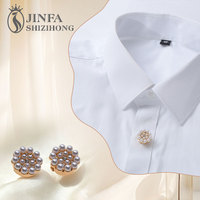 JFRB090 kustom elegan kemeja mutiara tombol penutup dengan desain bunga kancing Cap manset