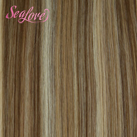 Extensions de cheveux à double trame volume, blondes, trame cousue à la machine, extensions de cheveux humains à coudre, 18-24 pouces, trames de cheveux Remy