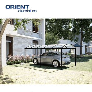 2025 hiện đại tùy chỉnh ngoài trời carport nhôm kim loại đổ với mái polycarbonate cho nhà để xe ô tô thiết kế mới - Product Image 4