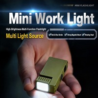Senter Mini EDC Brightenlux dengan Klip Magnetik & Lampu Strobo RGB Isi Ulang Gantungan Kunci untuk Berkemah di Luar Ruangan Darurat Pabrik OEM