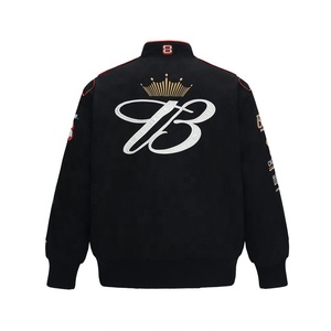 Custom logo Varsity <strong>Jacket</strong> Men Windproof Hip Hop Men'<strong>jacket</strong> Unisex <strong>Racing</strong> <strong>Jacket</strong> for Men - Product Image 2