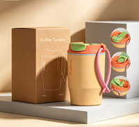 Nouvelle Arrivée Hong Ling – Tasse à Café Isotherme en Acier Inoxydable 14oz avec Poignée et Couvercle, Tasse de Voyage Isolée Sous Vide, Logo Personnalisé