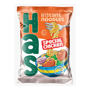 Nouilles instantanées frites HAS, saveur poulet spéciale, farine de blé, bloc unique 75g, 18% de matières grasses, cuisson en 3 minutes, DEM Kulpin 12 - Product Image 1