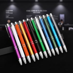 Bolígrafo Metálico Promocional con Logotipo Personalizado, Bolígrafo de Aluminio con Clip, Venta Caliente - Product Image 1