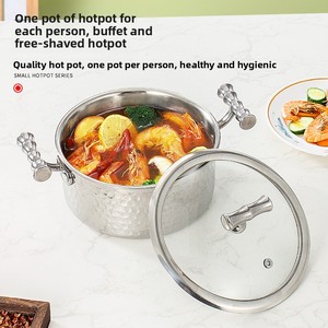 Olla Individual <span class=keywords><strong>para</strong></span> Hot Pot, Acero Inoxidable 304, Compatible con Inducción, Pequeña, Comercial, <span class=keywords><strong>para</strong></span> Uso Doméstico, Magnética, Universal, <span class=keywords><strong>para</strong></span> una Persona - Product Image 3