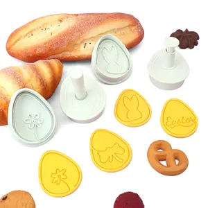 2024 New Easter Day Multifunctional Package Cookie Cutter Easter Egg Biscuit Mold Baking Supplies