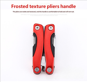 Outdoor <b>Multi</b>-Function Metric Folding <b>Pliers</b> with Aluminum Alloy Handle Serrated Steel Jaw for Crimping DIY OEM/ODM Customizable - Product Image 4