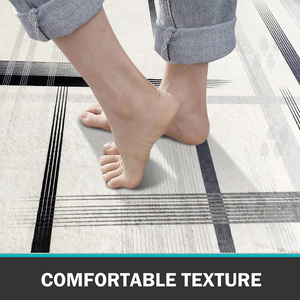 Tapis <span class=keywords><strong>de</strong></span> salon moderne à motifs linéaires, tapis familial pour sièges, tapis chauffant pour les pieds - Product Image 2