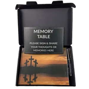 Venta al por mayor personalizado cumpleaños graduación libro de memoria Sign In Baby Record Book Funeral Guest book