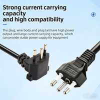 Cable de Alimentación con Certificación INMETRO Brasil NBR 14136 AS/IEC, 2/3 Pines, AC, C5/C13/C7, 15A/20A, 250V, IP53, Personalizado, Venta al Por Mayor para el Hogar