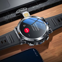 Montre connectée 4G 2+16 Go, compatible TikTok, WhatsApp, YouTube, GPS, double caméra, batterie 900 mAh, Android, montre connectée sport pour étudiants