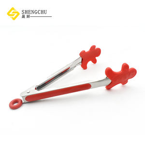 Pinces de cuisine en silicone en forme de bonhommes de pain d'épices, série Noël, pour salade, pain, barbecue extérieur, steak, buffet – Vente en gros - Product Image 2