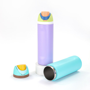 กระบอกน้ำสแตนเลสแบบพกพาสองชั้น มีหูจับแบบกีฬา ฝาปิดล็อค ดื่มได้โดยตรง เก็บความร้อน-เย็น ขวดน้ำกีฬา - Product Image 5