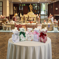 Boîte à bonbons multicolores de style européen pour mariage, fête, emballage de chocolats et de bonbons, boîte cadeau en papier kraft avec ruban, vente en gros