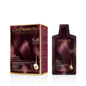2-in-1 Hair Color Shampoo Organic Formula 100% Grey Coverage Long-Lasting Low Allergy Color Gel