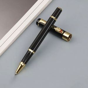Luxury Snake Clip Metal Gel <b>Pen</b>, Black & <b>Gold</b> Executive <b>Pen</b> with Custom Logo for Business & Corporate Gifts - Product Image 3