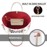 Nouveau produit : Sac fourre-tout 2-en-1 en PU avec imprimé graphique chien, sac à main assorti, sac à bandoulière tendance pour femme