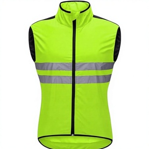 Reflective Breathable Sleeveless Cycling Vest for Adults Unisex High Visibility Safety <b>Gilet</b> <b>Lightweight</b> Windproof - Product Image 3
