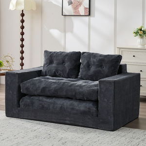 Canapé-lit moderne minimaliste en mousse convertible double usage, design carré sans cadre, décontracté pour salon domestique - Product Image 1