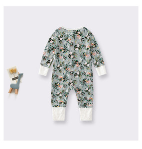 Pijama Enterizo para Bebé con Cierre Frontal, 95% Bambú / 5% Spandex, Ultra Suave, Manga Larga, para Primavera y Otoño, Ideal para Piel Sensible - Product Image 3