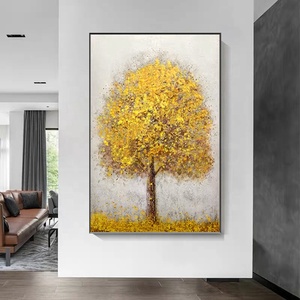 100% peint à la main grande taille Fortune <span class=keywords><strong>arbre</strong></span> décor <span class=keywords><strong>peinture</strong></span> à l'huile toile photo <span class=keywords><strong>abstraite</strong></span> or <span class=keywords><strong>arbre</strong></span> à la main mur Art <span class=keywords><strong>peinture</strong></span> - Product Image 4