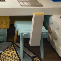 Ensemble table et chaise d'étude pour enfants en MDF, style minimaliste moderne, personnalisable, avec rangement, pour appartement et villa, meubles de chambre