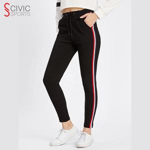 กางเกงขายาวผ้าฟลีซแบบมีเชือกผูกเอว ยูนิเซ็กซ์ สำหรับฤดูหนาว ผลิตจากผ้าอ๊อกซ์ฟอร์ด เป็นมิตรต่อสิ่งแวดล้อม สีดำ ขายส่ง - Product Image 3