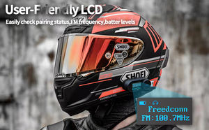 FreedConn T-COM SC 5.0 Motorcycle Bluetooth Headset <strong>Intercom</strong> <strong>2</strong> Riders 800M Music Share Black - Product Image 3