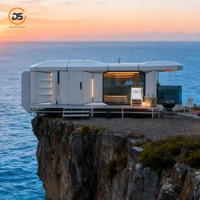 Maison capsule spatiale écologique en acier laminé à chaud, structure en boîte, certifiée ISO, insonorisée, respirante, design moderne, 1 pièce