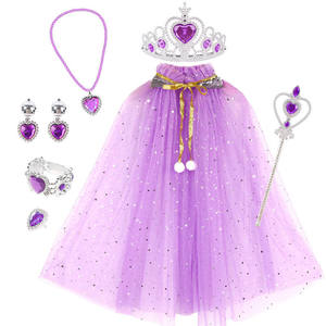 MS Vente Flash Robe de Princesse pour Fille, Cape de Reine Fantaisie avec Accessoires, Ensemble Cadeau pour Anniversaire - Product Image 3