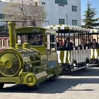 Train de parc d'attractions extérieur de haute qualité, train sans rails attrayant pour passagers, train touristique électrique diesel en vente