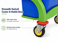 Chariot essoreur à serpillière professionnel en plastique 36L, à pression par le haut, à 2 seaux, robuste, avec panier de rangement, roulettes pivotantes à 360°, capacité de 200 lb