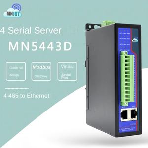 Serveur industriel MNIOT à 4 ports série, montable sur rail, pour conversion 485 vers Ethernet, produit de communication et de mise en réseau - Product Image 1