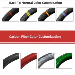 <span class=keywords><strong>Volant</strong></span> de voiture en fibre de carbone en <span class=keywords><strong>cuir</strong></span> perforé rouge de vente directe d'usine pour Toyota - Product Image 5