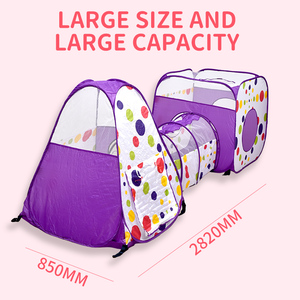 Tente de jeu d'intérieur pliable 3 en 1 <span class=keywords><strong>pour</strong></span> enfants, tente tunnel à ramper, cabane de jeu portable <span class=keywords><strong>pour</strong></span> bébés, tente de piscine à balles océaniques, <span class=keywords><strong>jeux</strong></span> d'extérieur - Product Image 5
