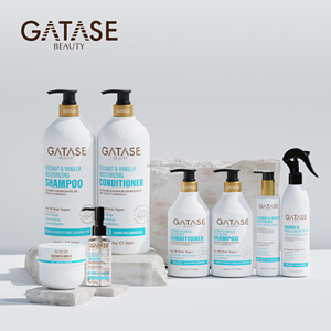Set <span class=keywords><strong>de</strong></span> Cuidado Hidratante Orgánico <span class=keywords><strong>de</strong></span> <span class=keywords><strong>Coco</strong></span> y Vainilla, 3 Piezas: Champú + Acondicionador, Hidratación Profunda, Anti-Frizz, Sin Sulfatos, para Cabello Dañado, OEM - Product Image 3