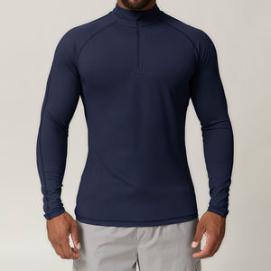 Herren Schnelltrocknende Aktiv-Sportshirts Viertelreißverschluss Langarm-Laufpullover Outdoor-Sweatshirt - Product Image 6