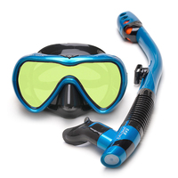 Masque de plongée Aloma avec lentille en verre trempé, sangle en silicone, pour la natation, la plongée sous-marine, la plongée libre, ensemble de plongée avec tuba, cadre en plastique