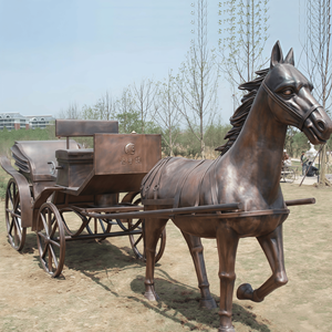 カスタムシミュレーションガーデンアニマル彫刻スクエアメタル鋳造ブロンズ等身大馬像 - Product Image 3