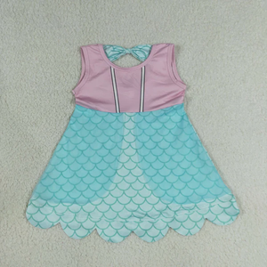 ชุดเดรสเด็กผู้หญิงสำหรับฤดูร้อน แบบไม่มีแขน ความยาวระดับเข่า - Product Image 3