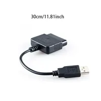 Cable USB para Mando de PS2, Cable Convertidor con Cable USB-A para Conectores de PS2 a PS3, Adaptador de Controlador de Juegos para PC, Cable de Extensión