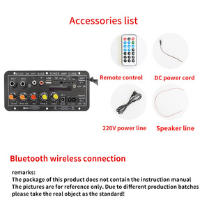 Tùy chỉnh 12V/24V/220V Hi-Fi loa siêu trầm bass Power Amp USB điều khiển từ xa công suất cao D30 bảng khuếch đại hiển thị xe ô tô âm thanh - Product Image 5