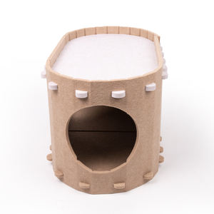 Maison pour chat pliable moderne et durable de haute qualité avec logo personnalisé en feutre imprimé - Product Image 5