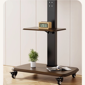 Carrello <span class=keywords><strong>TV</strong></span> Mobile con Ripiano, Supporto <span class=keywords><strong>TV</strong></span> da Pavimento per Schermi da 26-75 Pollici, per Casa e Ufficio - Product Image 5